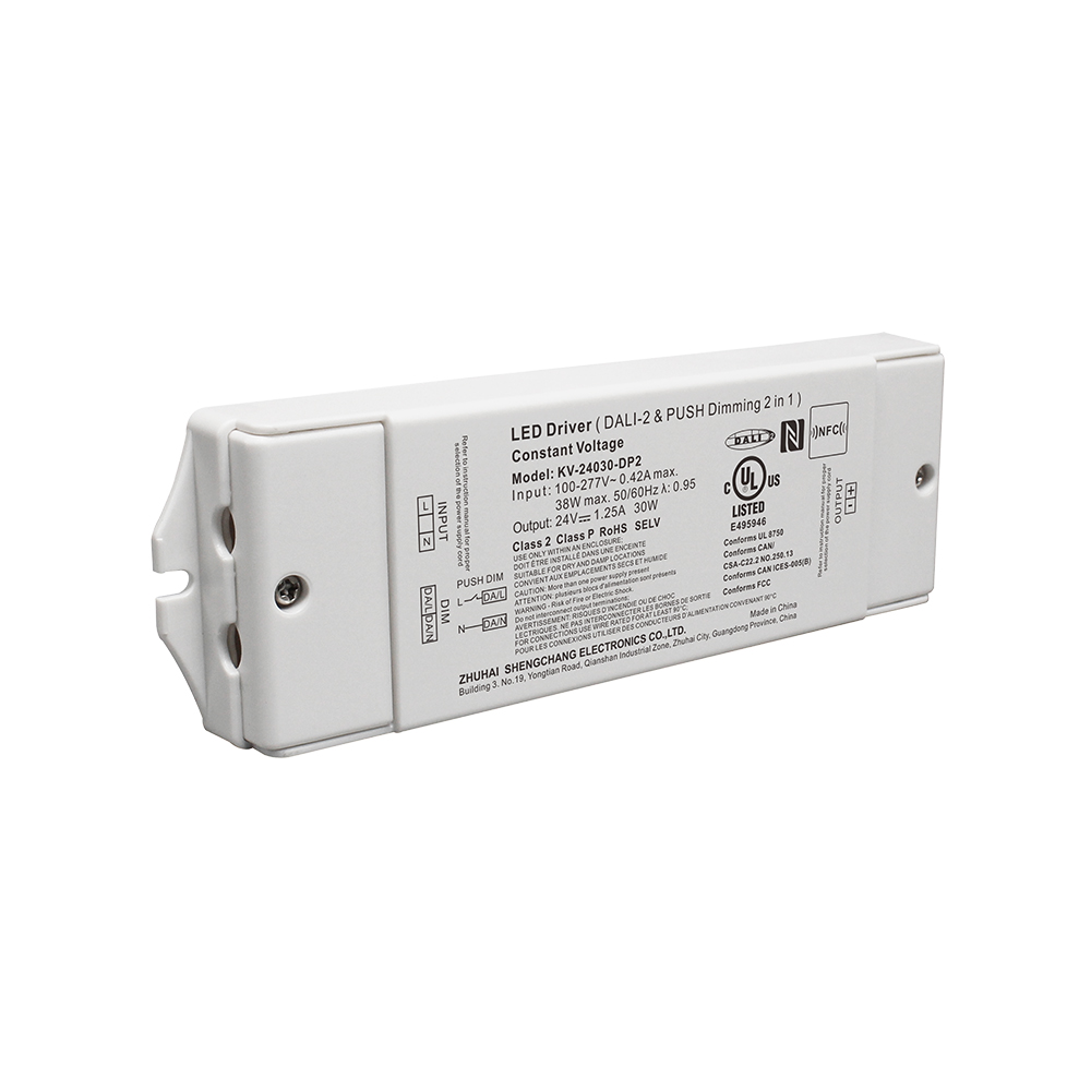 DP2 30W CV DALI 2 পুছ LED ড্ৰাইভাৰ 12 24 36 48 V