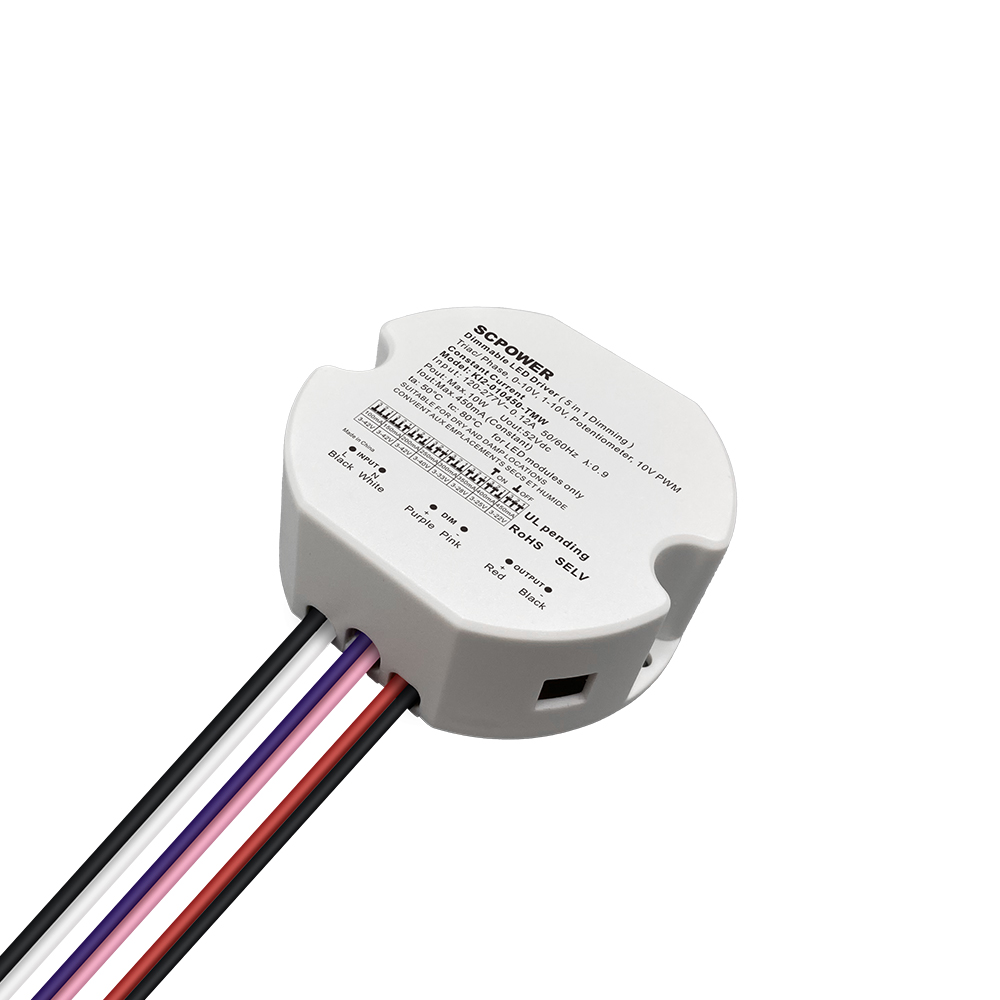 10 W 15 W 20 W 30 W 40 W 50 W Triak s konštantn&yacute;m pr&uacute;dom 0-10 V 5 v 1 stmievateľn&yacute; LED ovl&aacute;dač okr&uacute;hleho typu pre vn&uacute;torn&eacute; osvetlenie