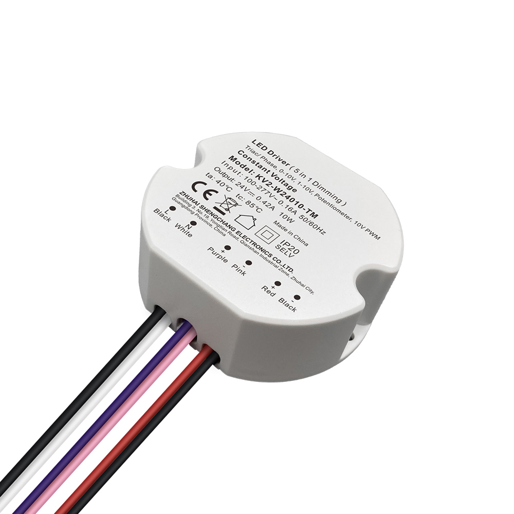 10W 3V-42V 100mA-450mA พลาสติกแบบวงกลม Triac 0-10V หรี่แสงได้ไดร์เวอร์คงที่
