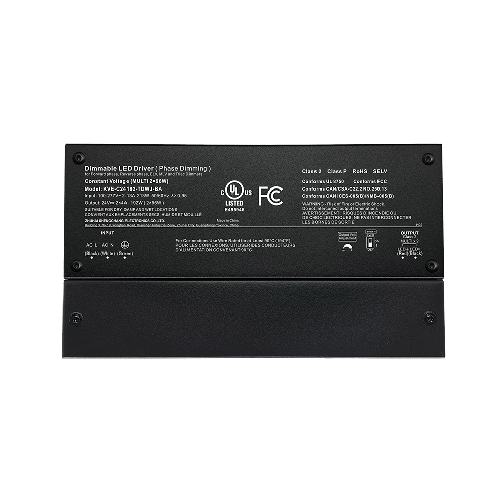 คลาส 2 180W 192W 288W 300W Triac Dimmable LED Power Supplies CV พร้อมสายไฟแถบ LED หลายเส้น