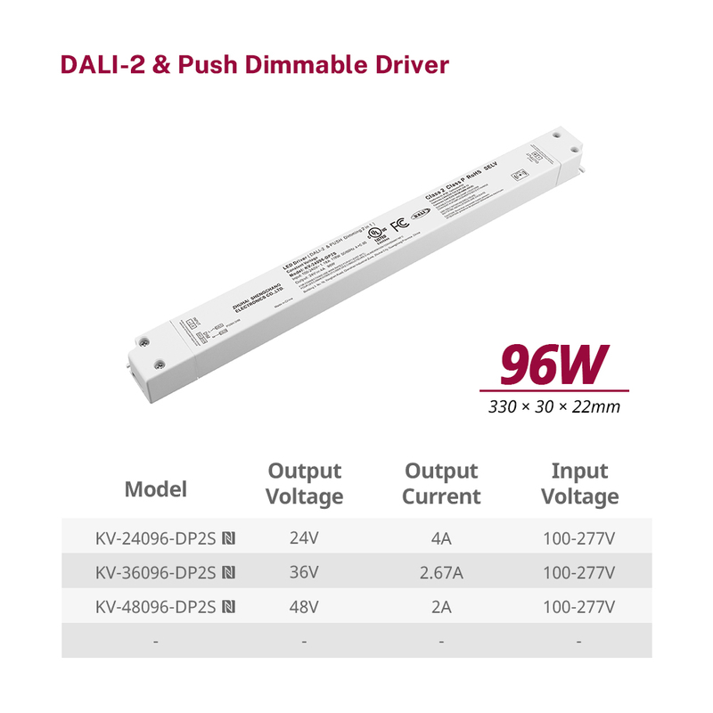 DP2 30W 36W 60W 96W 100W 150W CV DALI 2 Push Dimmable LED S&uuml;r&uuml;c&uuml; Xətti Plastik