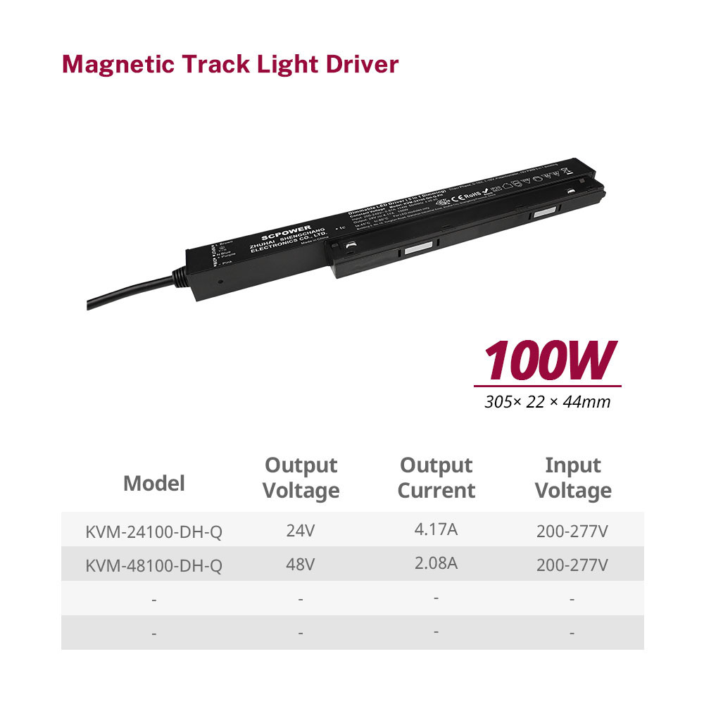 عامل طاقة عالي 100 150 200 وات CV Triac 0-10v 1-10v 5 في 1 محرك LED قابل للتعتيم المغناطيسي إضاءة عالية الكفاءة