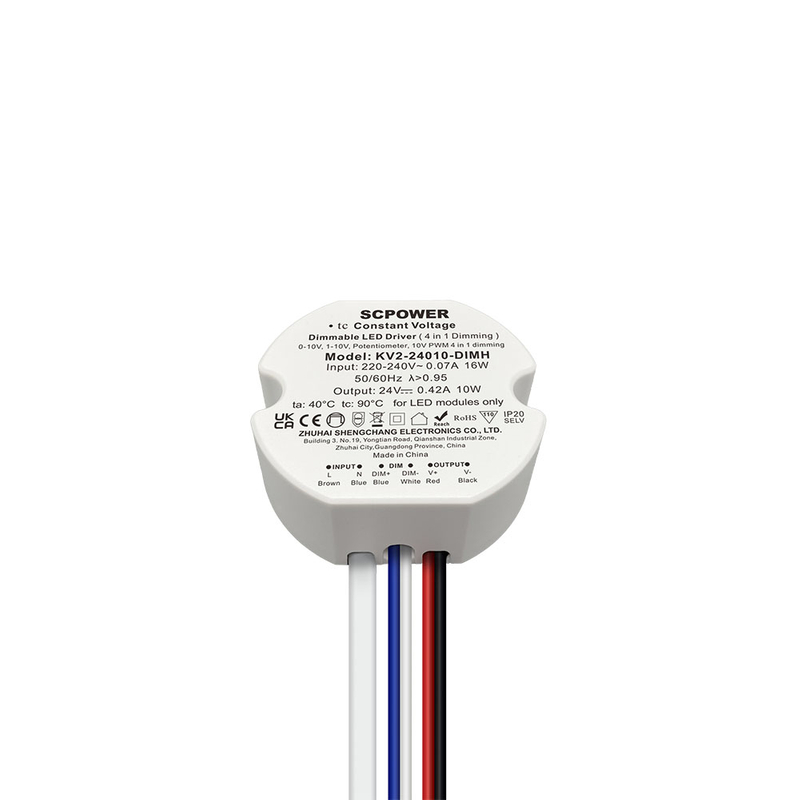 10 15 20 25 30 40 Watt Tensione costante 0-10 V 1-10 V Driver LED dimmerabile 4 in 1 Uscita PWM Forma rotonda