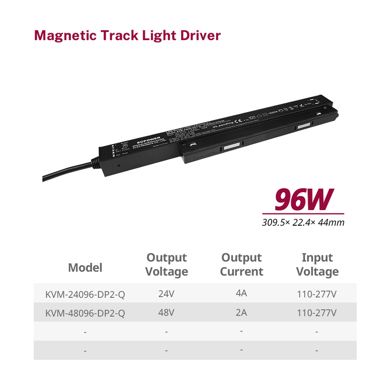 DP2 96W 100W 150W 200W CV DALI-2 Wpuszczany magnetyczny ściemnialny sterownik LED z regulowanym napięciem wyjściowym