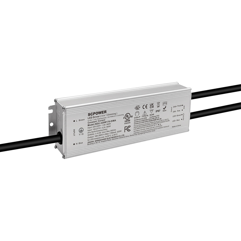 Pilote de LED ext&eacute;rieur 60W 100W 150W 200W 240W 320W 400W 500W 680W 800W 1000W 1200W 0-10V 120-277VAC