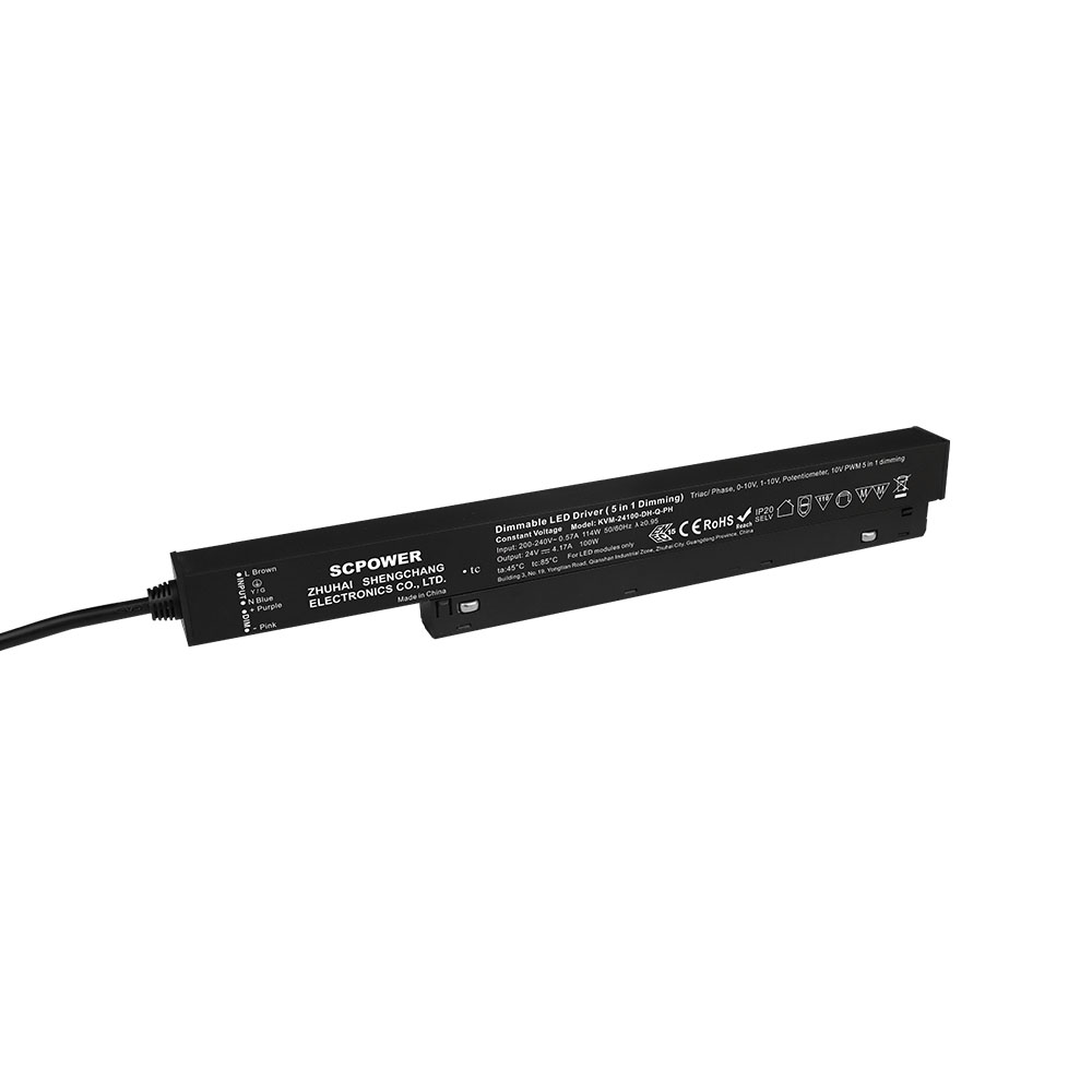 High Power Factor 100 150 200 Watt CV Triac 0-10v 1-10v 5 in 1 Innfelldur seguldimmanlegur LED Driver H&aacute;virknil&yacute;sing
