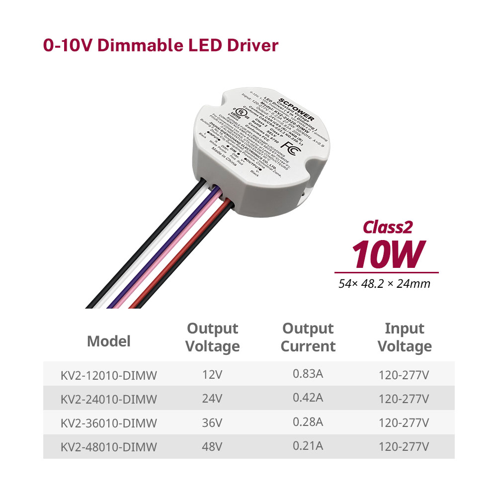 10W 15W 20W 25W 30W 40W 0-10V 4 i 1 dimbar LED-driver Sirkul&aelig;r konstant spenning LED-lysdriver i Vietnam