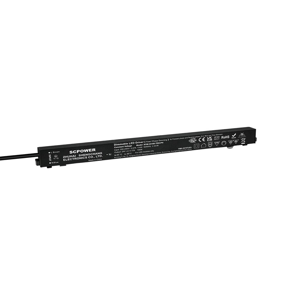 100 150 200 Watts CV Triac Low THD Ultrafino Magn&eacute;tico Dimmable Led Driver com luz de trilha PFC ativa
