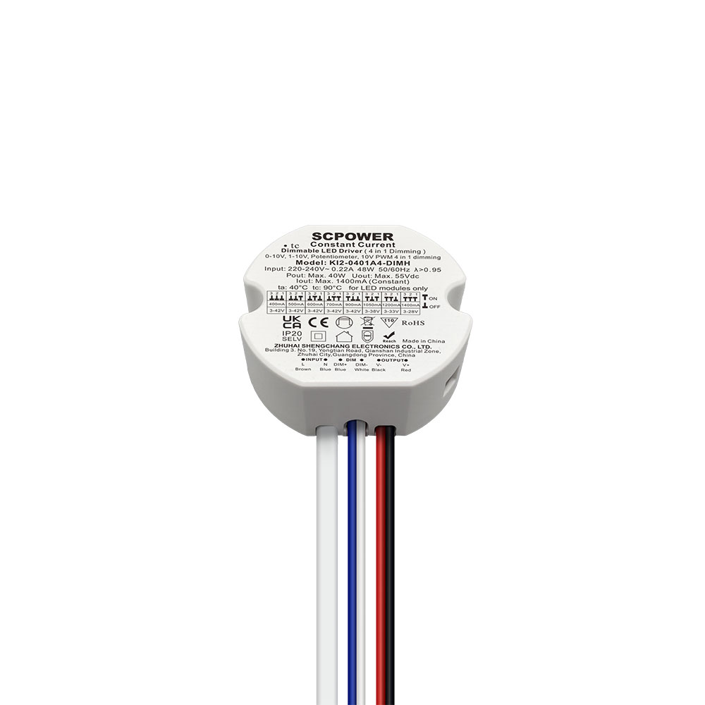 10 15 20 30 40 50 Watt Triac a corrente costante 0-10 V Driver LED dimmerabile 5 in 1 Driver circolare con uscita 3-42 V