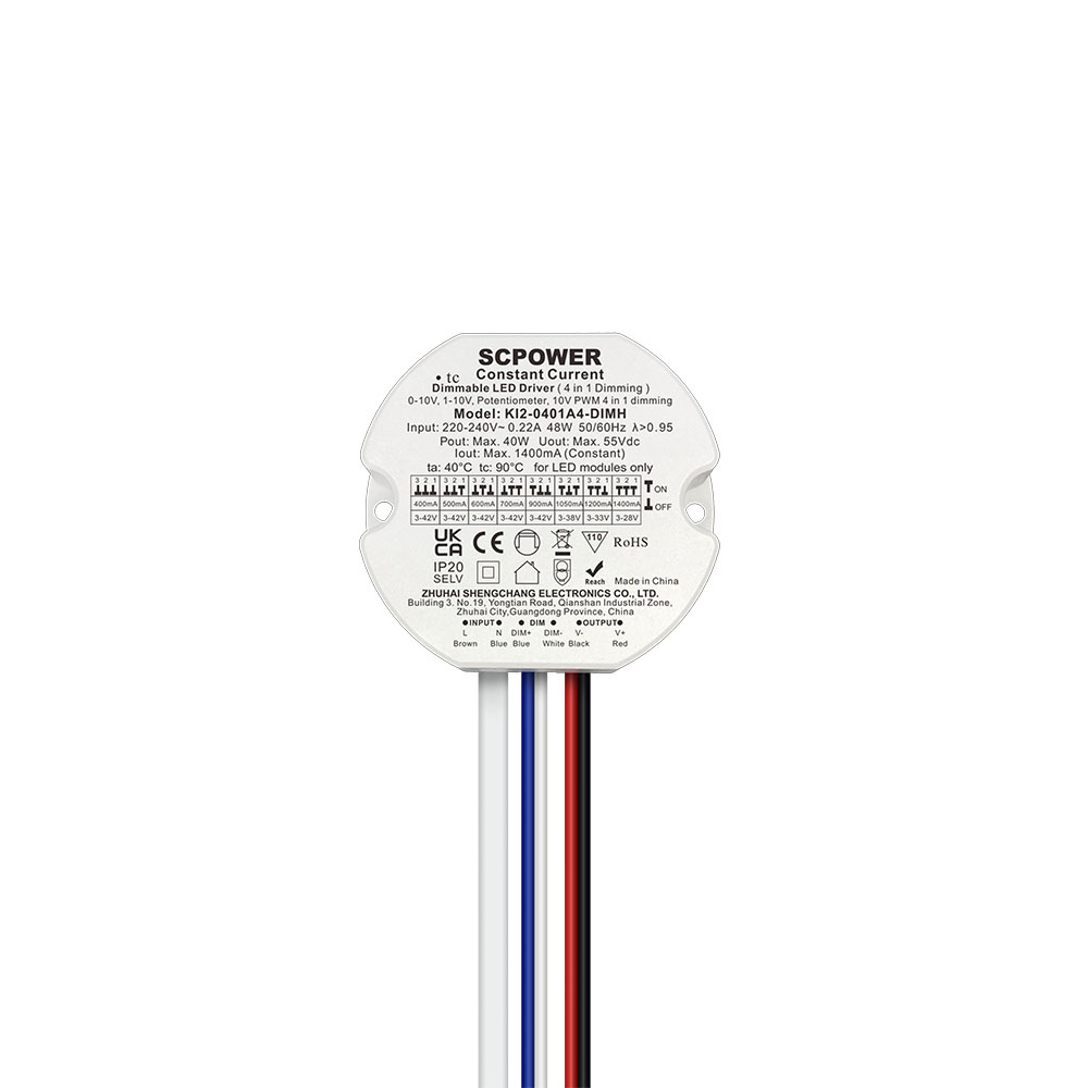 10 15 20 30 40 50 Watt Triac a corrente costante 0-10 V Driver LED dimmerabile 5 in 1 Driver circolare con uscita 3-42 V