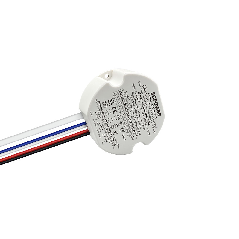 10 15 20 30 40 50 Watt Triac a corrente costante 0-10 V Driver LED dimmerabile 5 in 1 Driver circolare con uscita 3-42 V